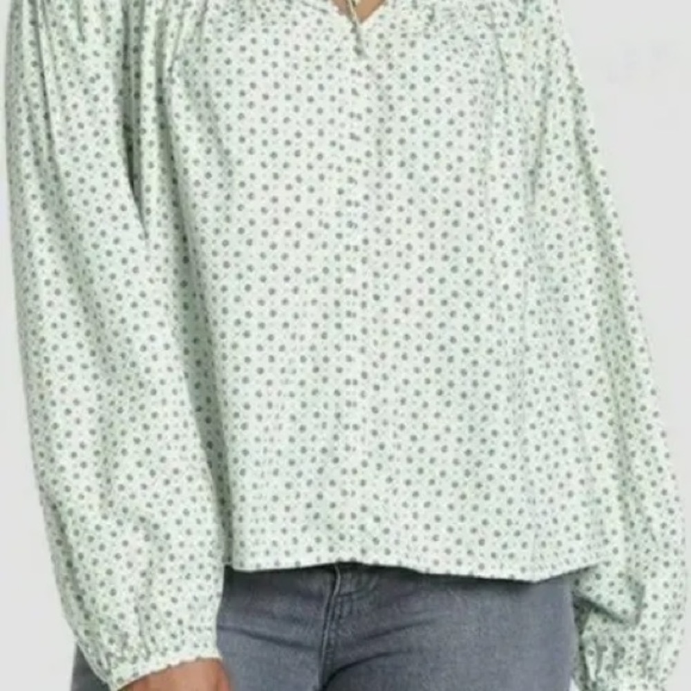 Women's Balloon Long Sleeve Poet Blouse - Universal Thread™ xs NWOT - Picture 4 of 8